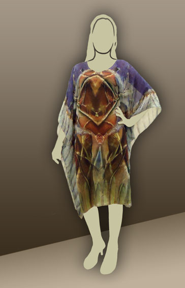 caftan estampado saida de banho
